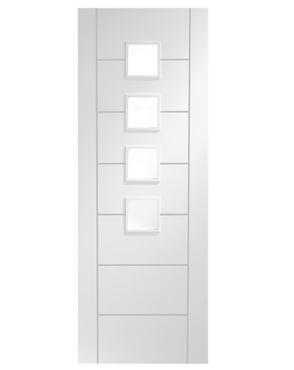 Palermo Internal White Primed Door with Obscure Glass