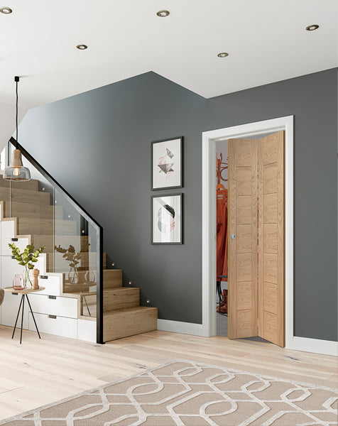 Palermo Unfinished Oak Bi-Fold Internal Door