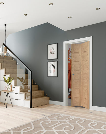 Palermo Unfinished Oak Bi-Fold Internal Door