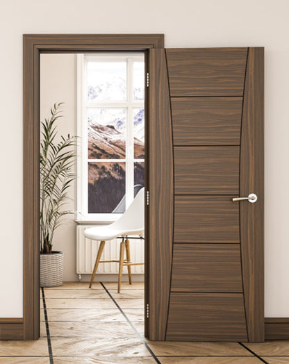 Pamplona Fully Finished Walnut FD30 Fire Door 🔥