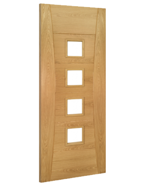 Pamplona Fully Finished Oak Glazed FD30 Fire Door 🔥