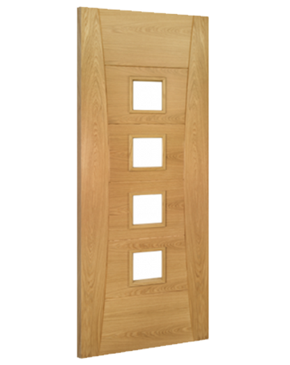 Pamplona Fully Finished Oak Glazed FD30 Fire Door 🔥