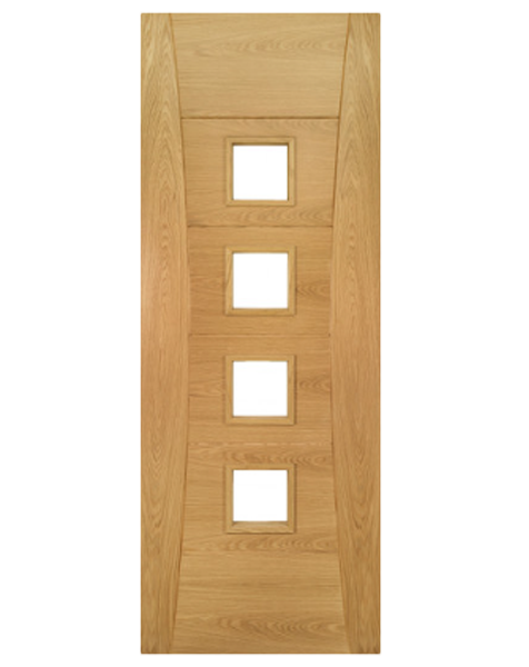 Pamplona Fully Finished Oak Glazed FD30 Fire Door 🔥