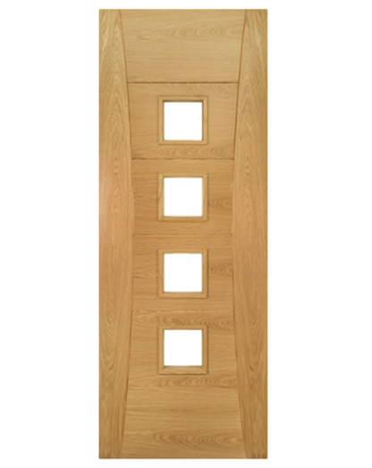 Pamplona Fully Finished Oak Glazed FD30 Fire Door 🔥