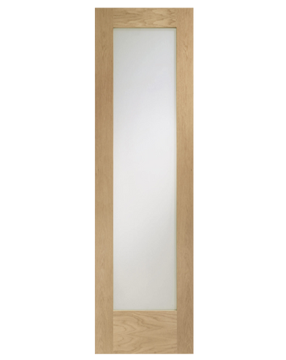 Pattern 10 Unfinished Oak with Clear Glass FD30 Fire Door🔥