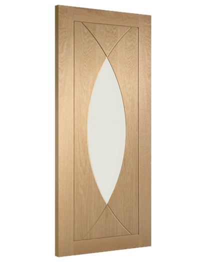 Pesaro Internal Oak Fire Door with Clear Glass