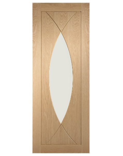 Pesaro Internal Oak Fire Door with Clear Glass