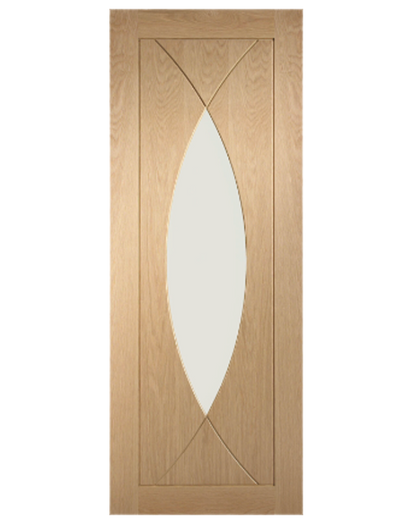 Pesaro Internal Oak Fire Door with Clear Glass