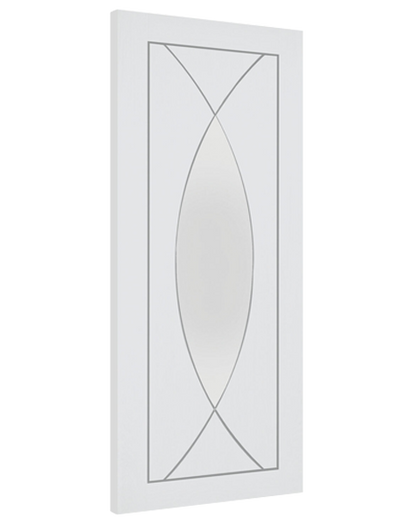 Pesaro Internal White Primed Door with Clear Glass