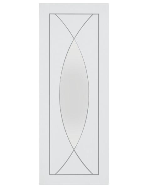 Pesaro Internal White Primed Door with Clear Glass