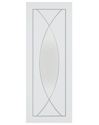 Pesaro Internal White Primed Door with Clear Glass