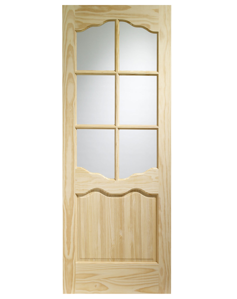 Riviera Internal Clear Pine Door with Clear Glass