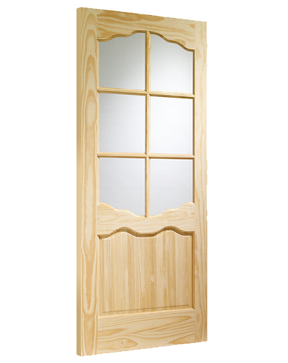 Riviera Internal Clear Pine Door with Clear Glass