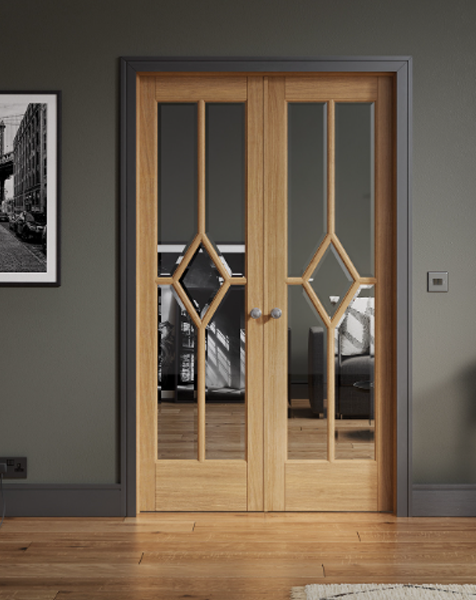 Reims W4 Room Divider Fully Finished Oak