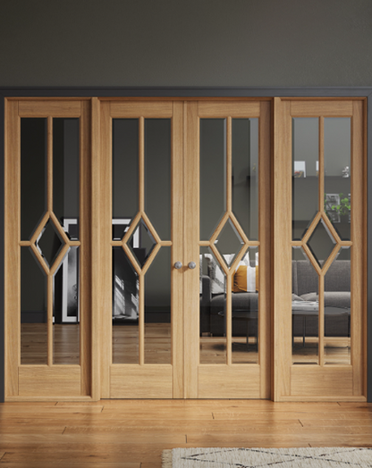 Reims W8 Room Divider Fully Finished Oak