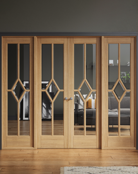 Reims W8 Room Divider Fully Finished Oak
