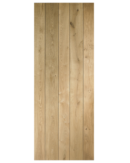 Rustic Unfinished Oak Ledged Door
