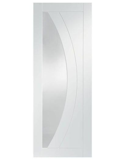 Salerno Internal White Primed FD30 Fire Door with Clear Glass🔥