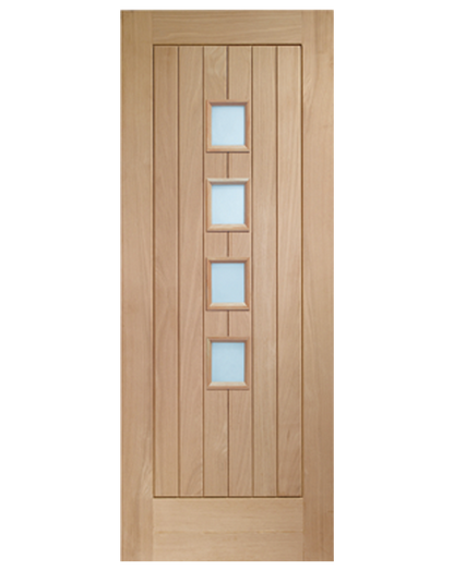 Suffolk Original 4 Light Unfinished Oak with Obscure Glass