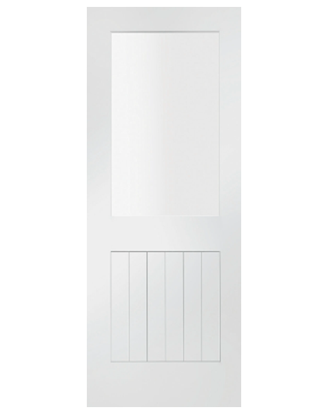 Suffolk 1 Light Internal White Primed Door with Clear Glass