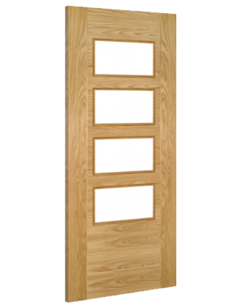 Seville Fully Finished Oak Glazed 4L Square