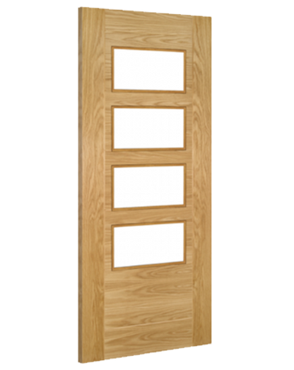 Seville Fully Finished Oak Glazed 4L Square