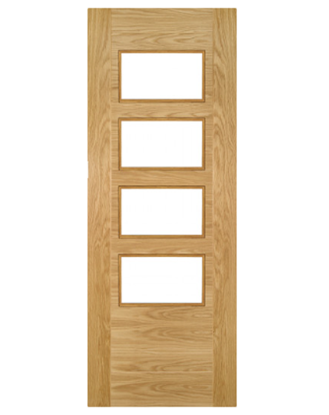 Seville Fully Finished Oak Glazed 4L Square