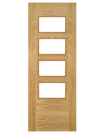 Seville Fully Finished Oak Glazed 4L Square