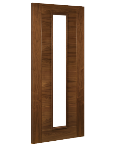 Seville Fully Finished Walnut Glazed 1L FD30 Fire Door 🔥