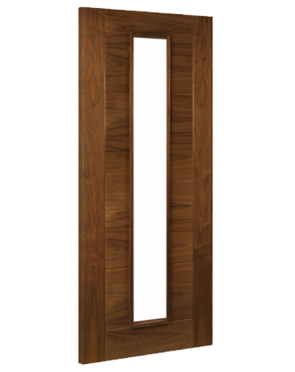 Seville Fully Finished Walnut Glazed 1L FD30 Fire Door 🔥