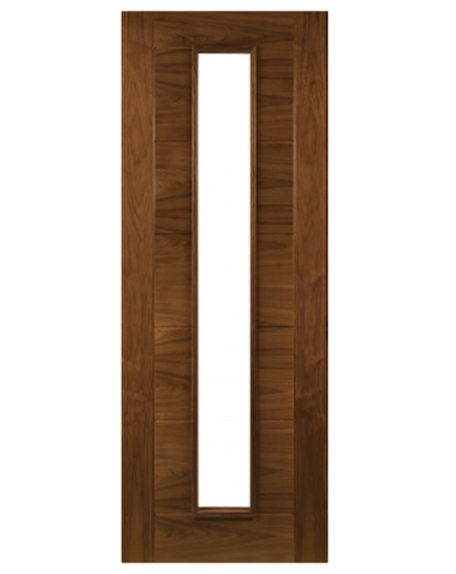 Seville Fully Finished Walnut Glazed 1L FD30 Fire Door 🔥
