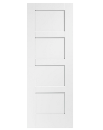 Shaker 4 Panel Internal White Primed Door