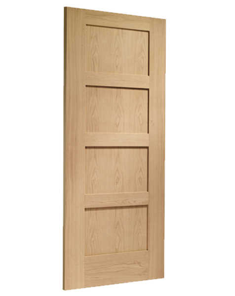 Shaker 4 Panel Fully Finished Internal Oak FD30 Fire Door🔥