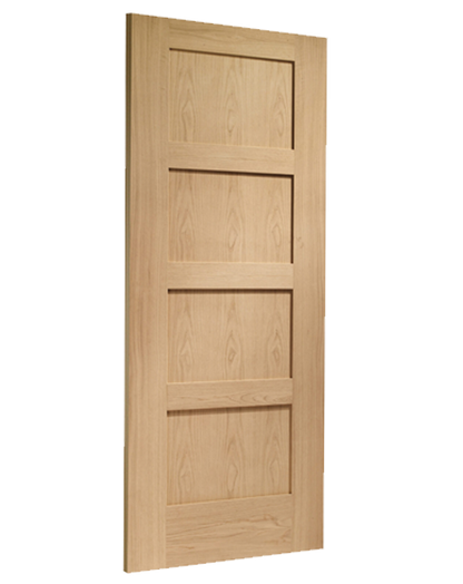 Shaker 4 Panel Fully Finished Internal Oak FD30 Fire Door🔥