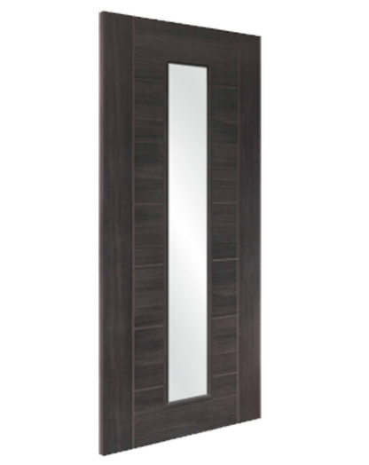 Palermo Umber Grey Laminate with Clear Glass