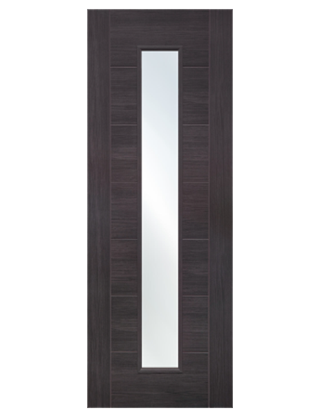 Palermo Umber Grey Laminate with Clear Glass