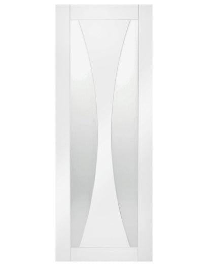 Verona Internal White Primed Door with Clear Glass