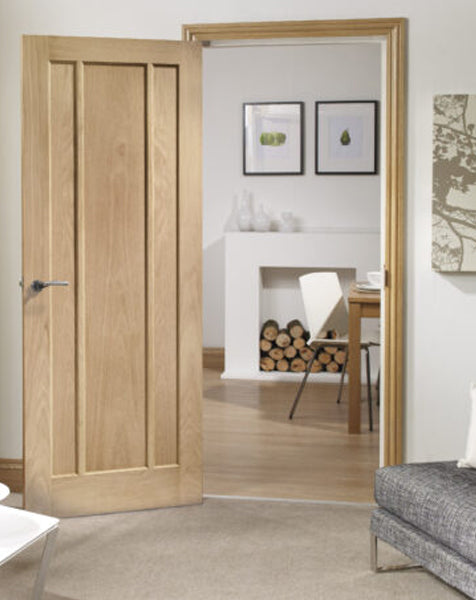 Worcester 3 Panel Unfinished Oak FD30 Fire Door🔥