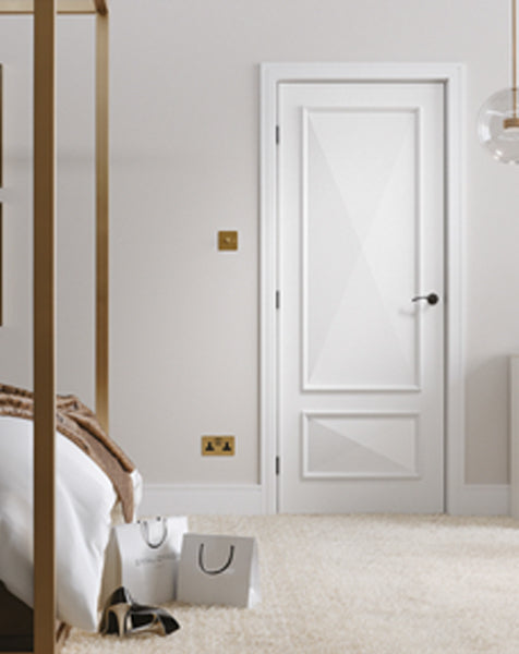 Knightsbridge White Primed 2 Panel FD30 Fire Door🔥