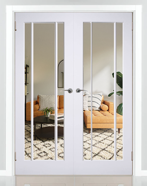 Lincoln White Primed Glazed 3L Rebated Pair
