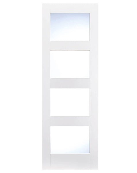 Shaker White Primed Clear Glazed 4L