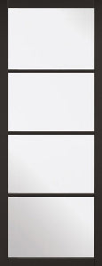 Soho Pre-finished Black Glazed Clear Glass - Code PGCBSOH